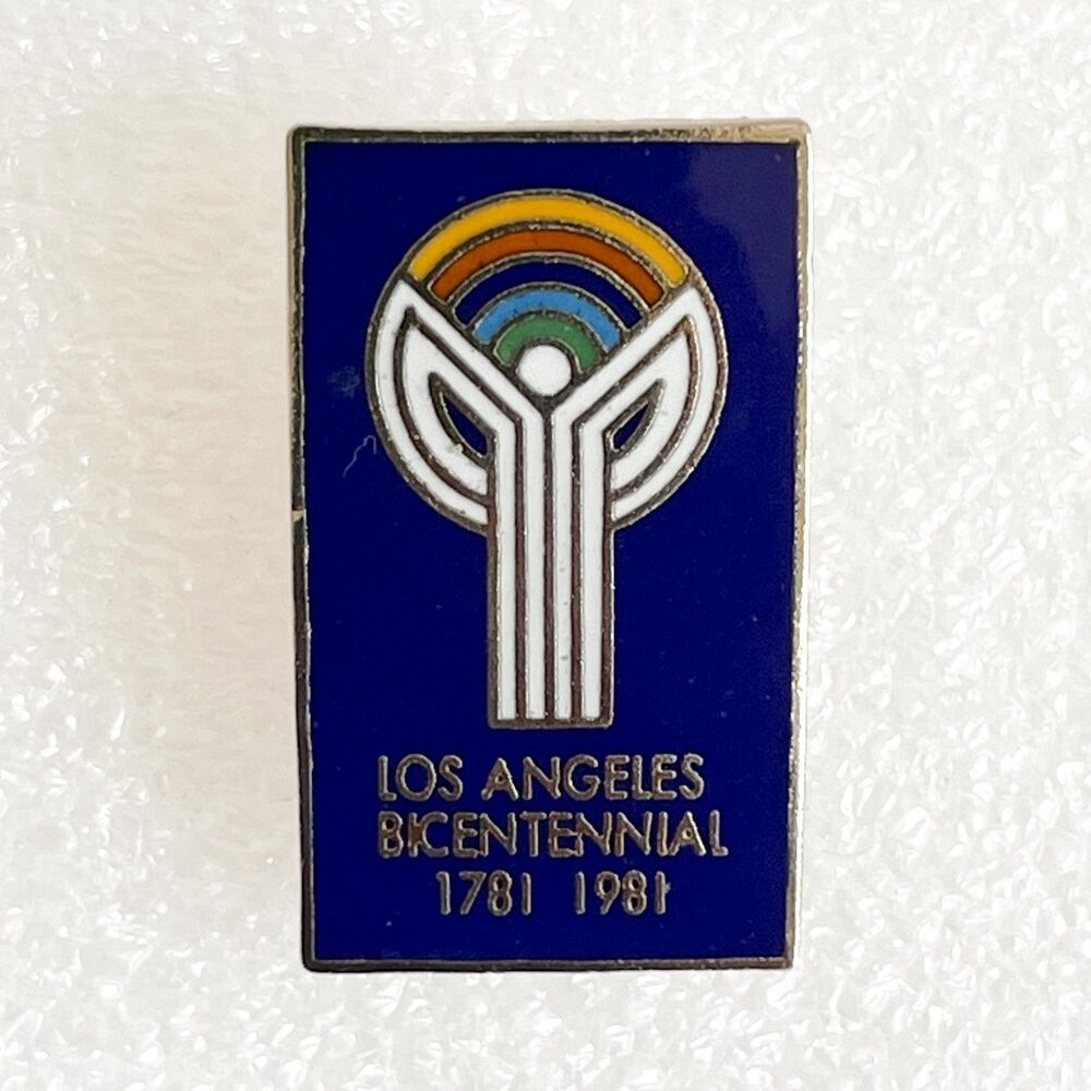 Vintage 80s Los Angeles Bicentennial Enamel Pin